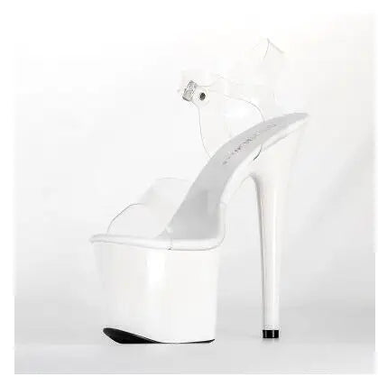 Platform Sandals PVC Transparent Slim Ultra