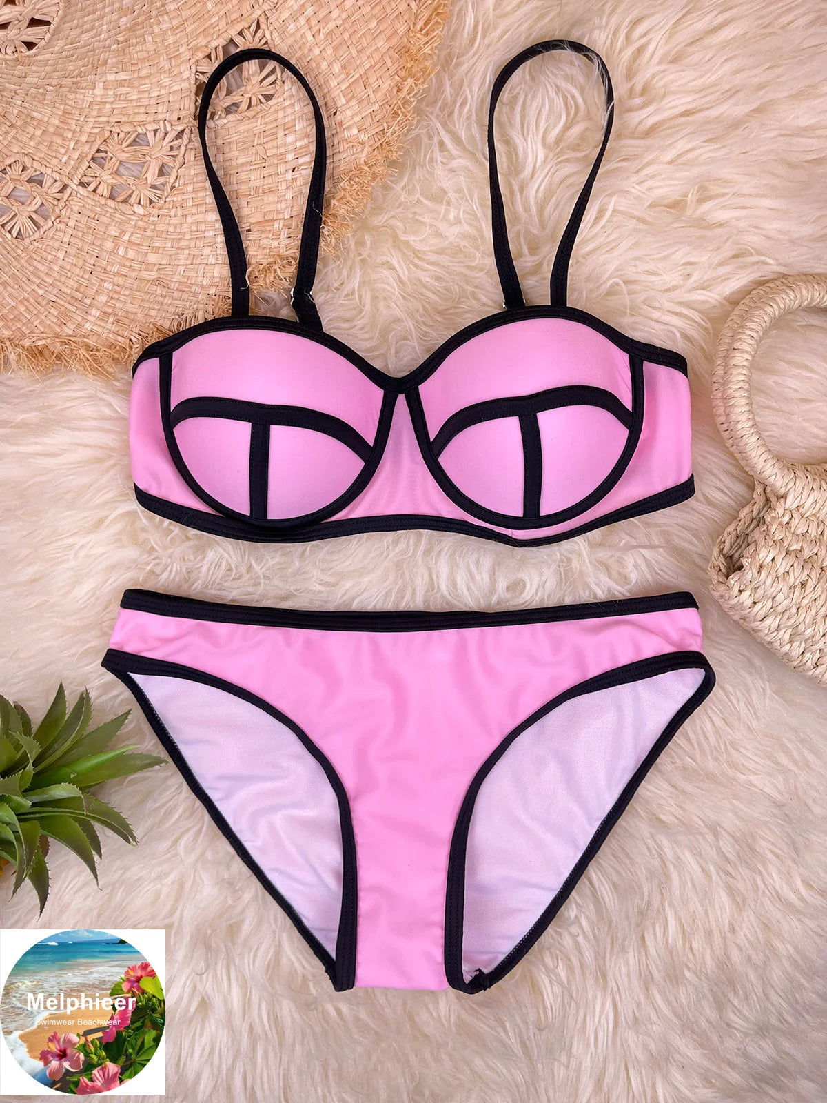 Bandeau Bikini Swimsuit Two-Piece Bathing Suit