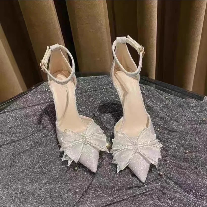 Poplular Zapatos De Mujer Bowtie Beading