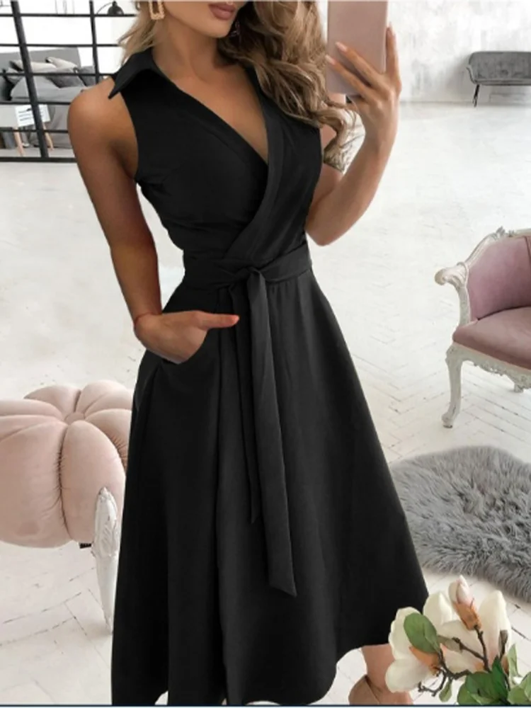 Lace Up V-neck Short Sleeved Solid