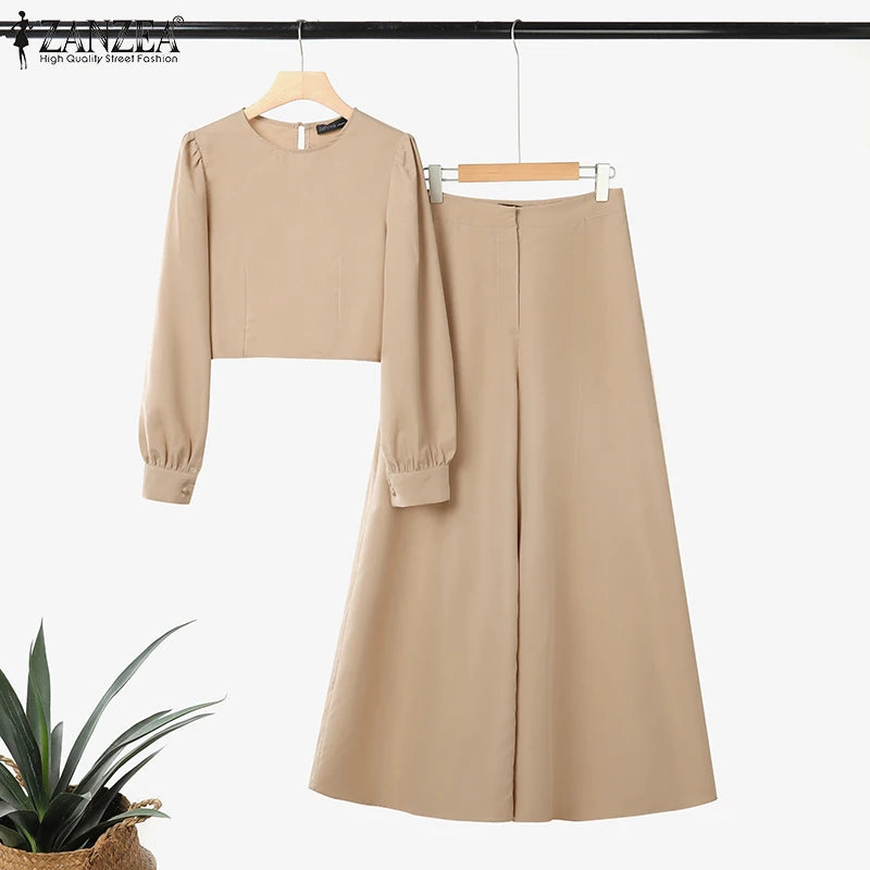 Pant Sets ZANZEA Outfits Solid Tracksuits