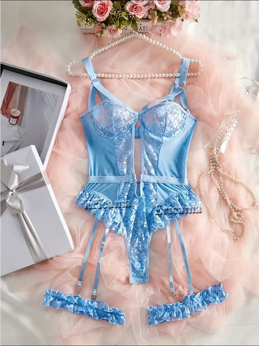 Lingerie Set Erotic Lace Bra Panty Set Perspective Sex Erotic Costumes Lingerie Set Underwear Dress Porn Sexy Lingerie For Women