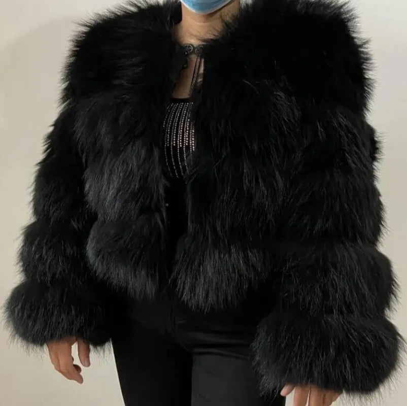 Faux Fur Coat Jacket Warm Thick