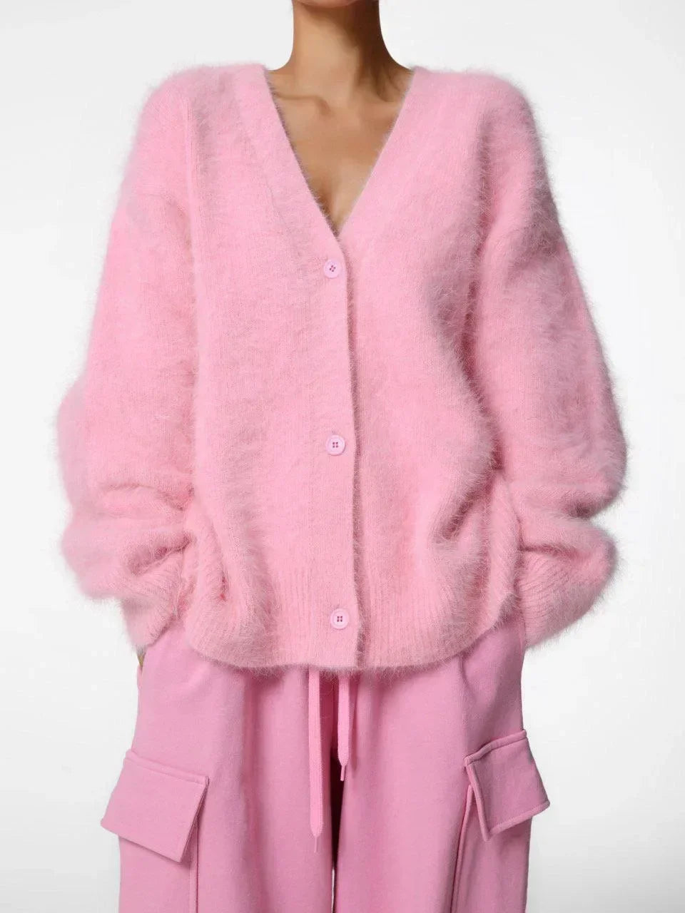 Cardigans Korean V-neck Sweater Coat Long