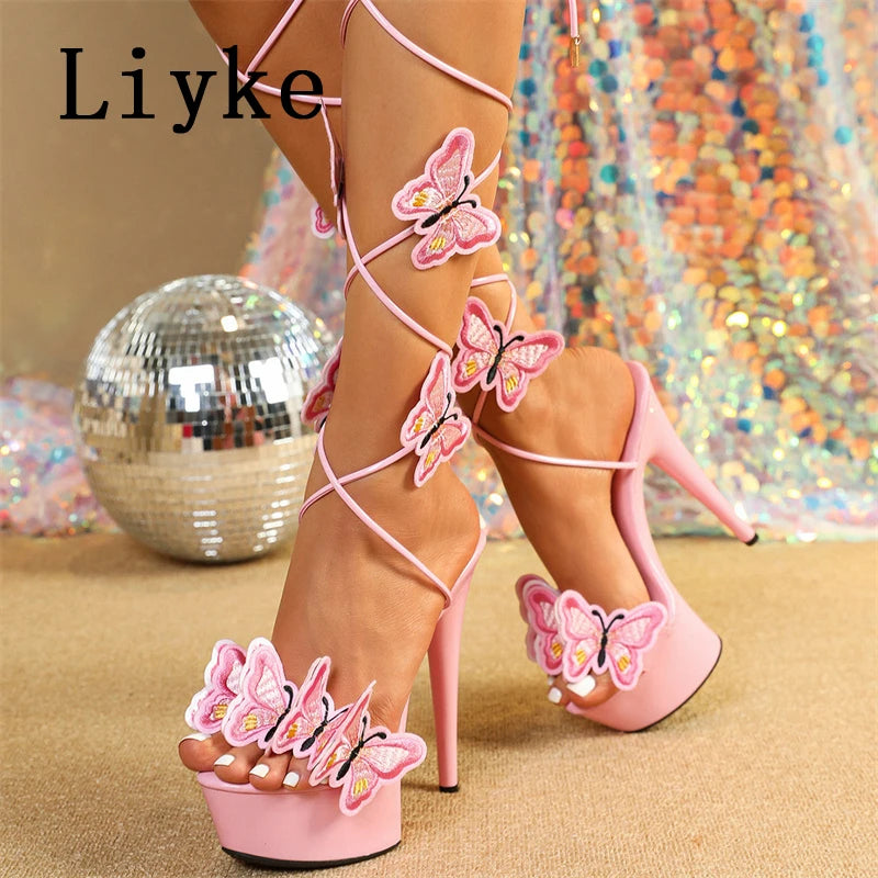 Liyke New Pink Yellow Cross Strap
