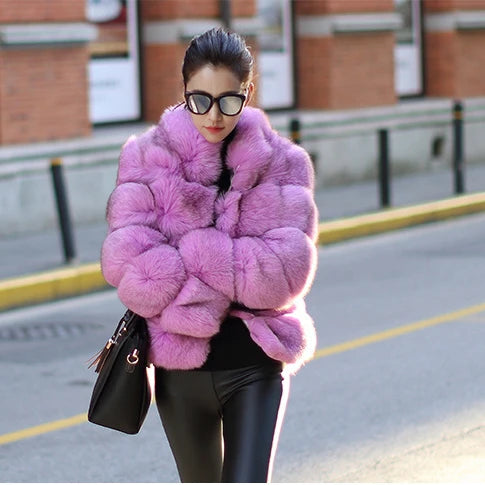 Faux Fur Fox Coats Short Coat