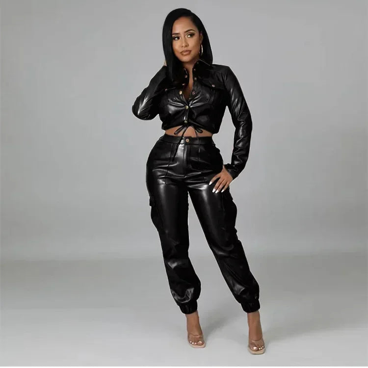 Long-Sleeve Cardigan & Pencil Pants Set