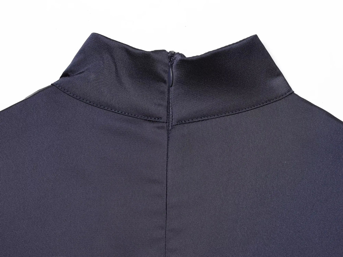 BSAY Satin dresses women's clothing fashion back zip hem lace patchwork slit sexy nightclub mini dress chic French Evening