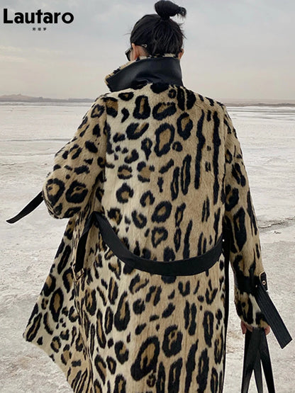 Lautaro Long Leopard Print Warm Fluffy