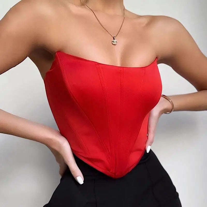 Off-The-Shoulder Corset Crop Top