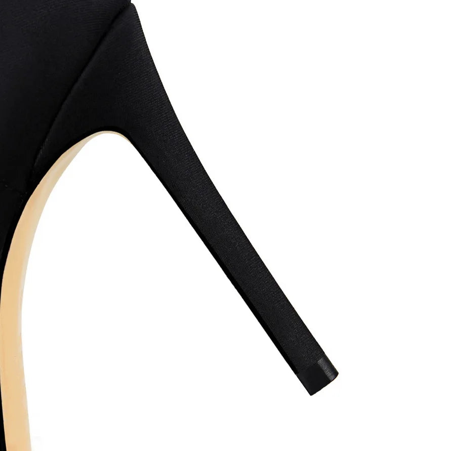 10cm High Heels Silk Sock Boots