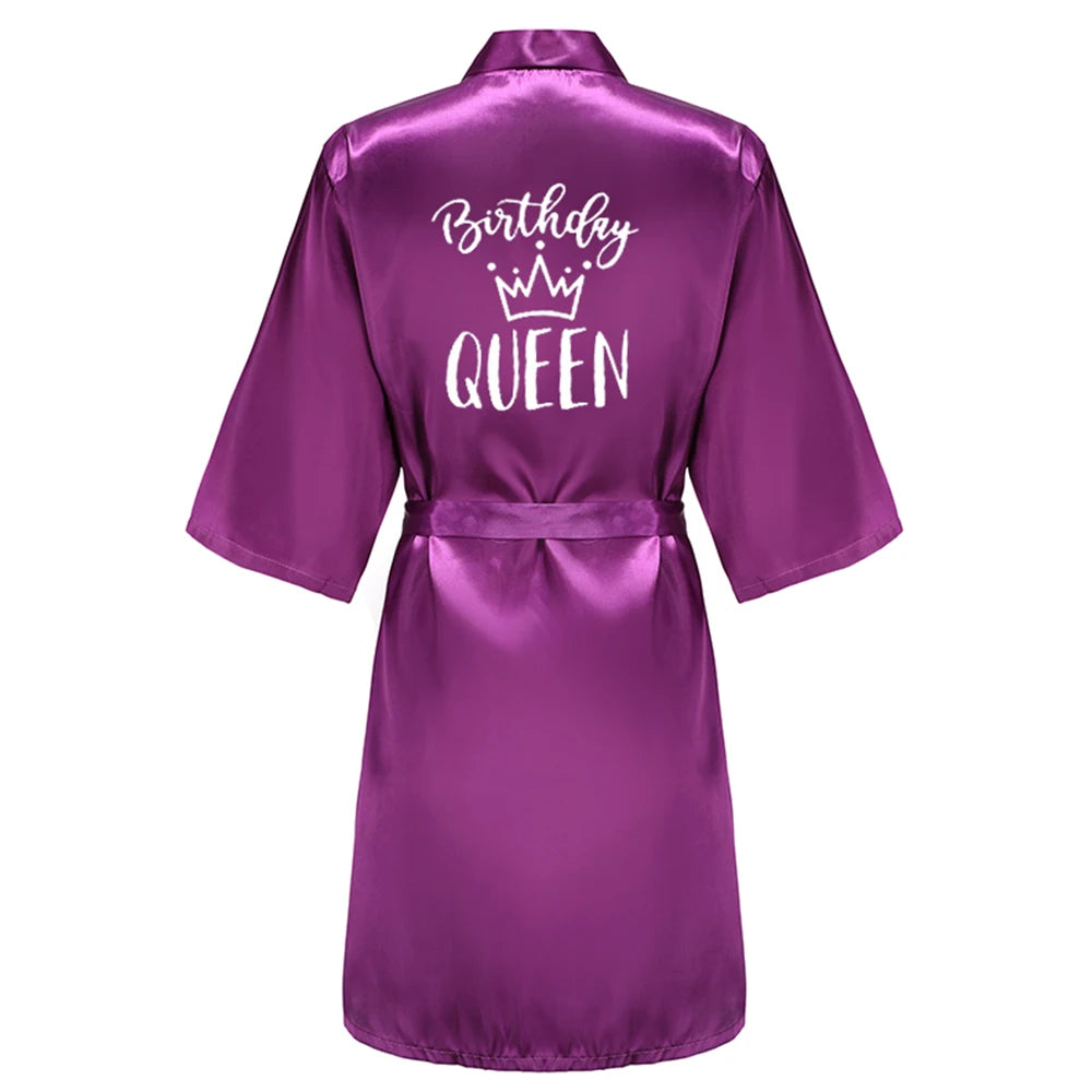 Satin Party Robe Kimono
