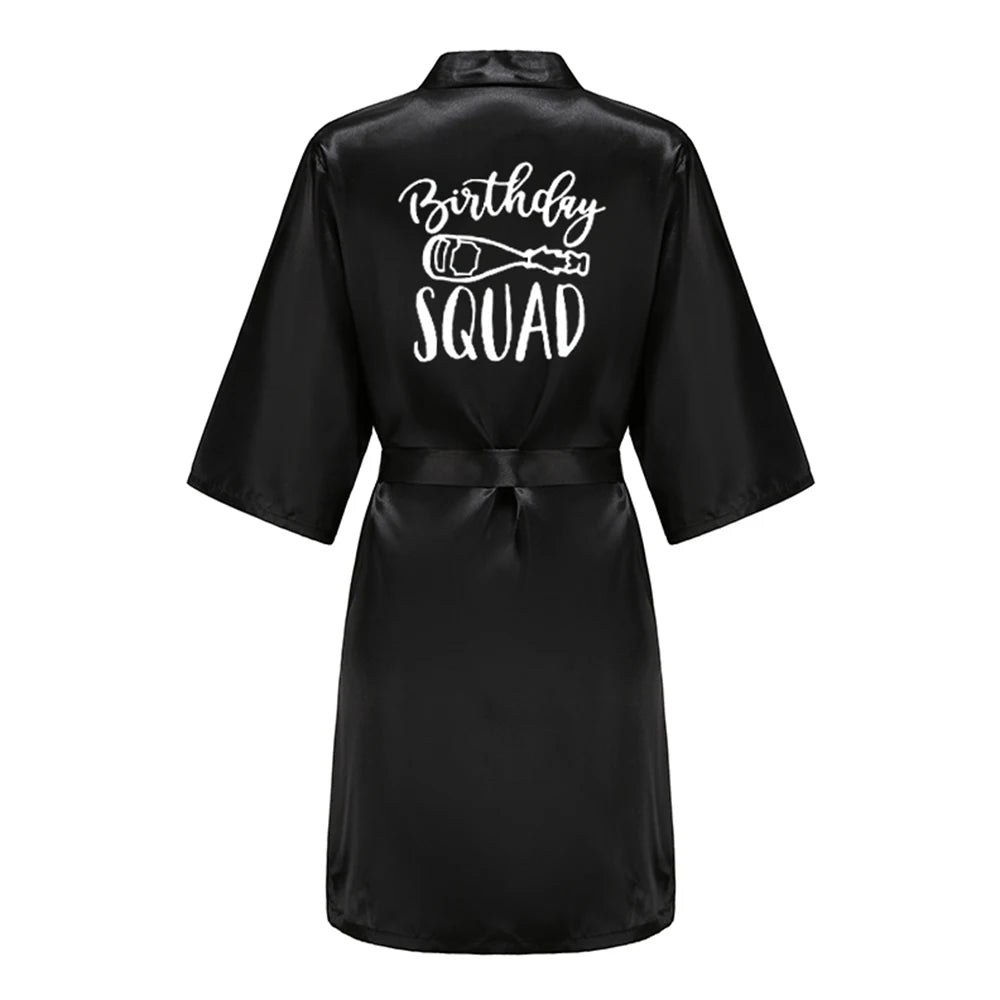 Satin Party Robe Kimono