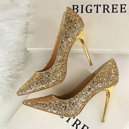 New Cinderella Shoes Bling Sequined Cloth