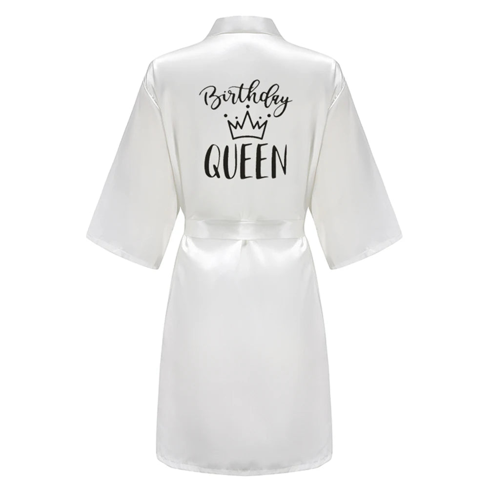 Satin Party Robe Kimono