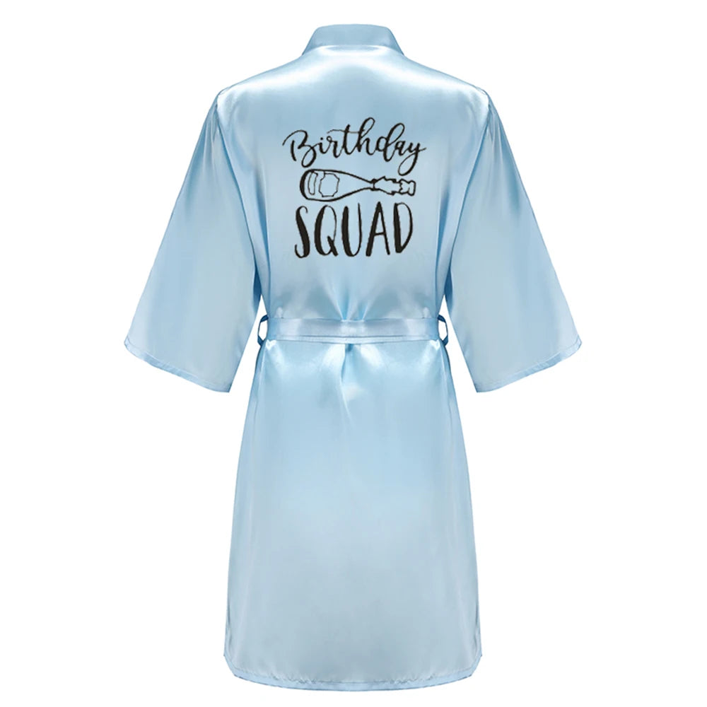 Satin Party Robe Kimono