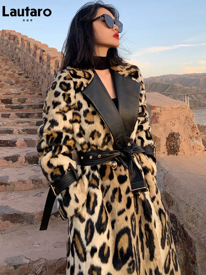 Lautaro Long Leopard Print Warm Fluffy