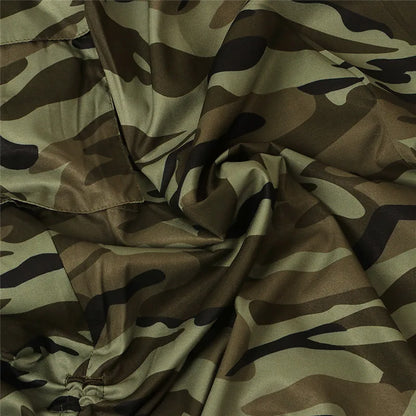 ANJAMANOR Camouflage Newspaper Print Draw String