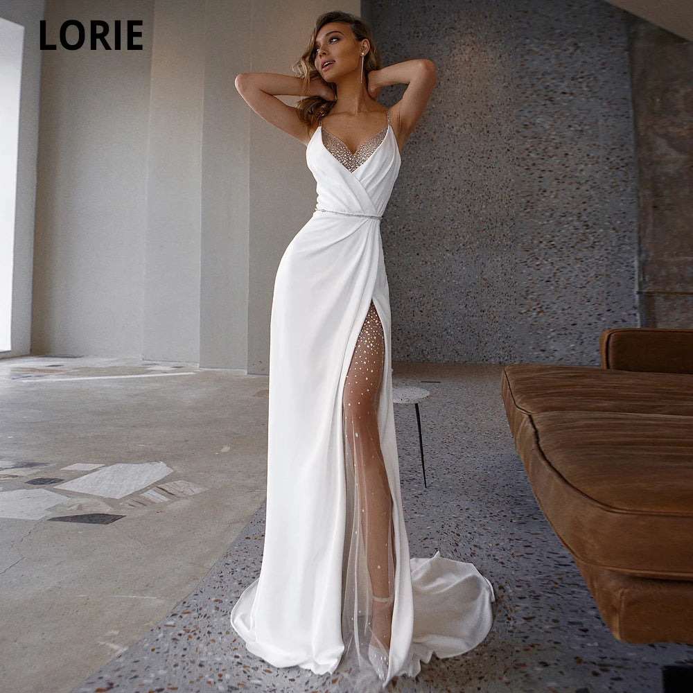 LORIE White Mermaid Wedding Dresses Soft