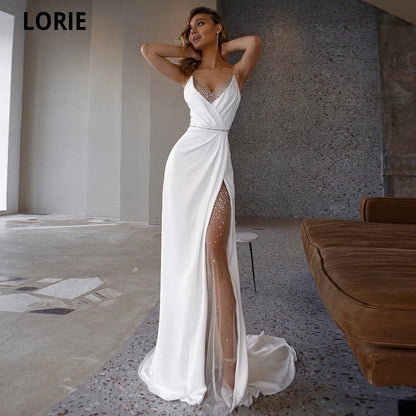 LORIE White Mermaid Wedding Dresses Soft