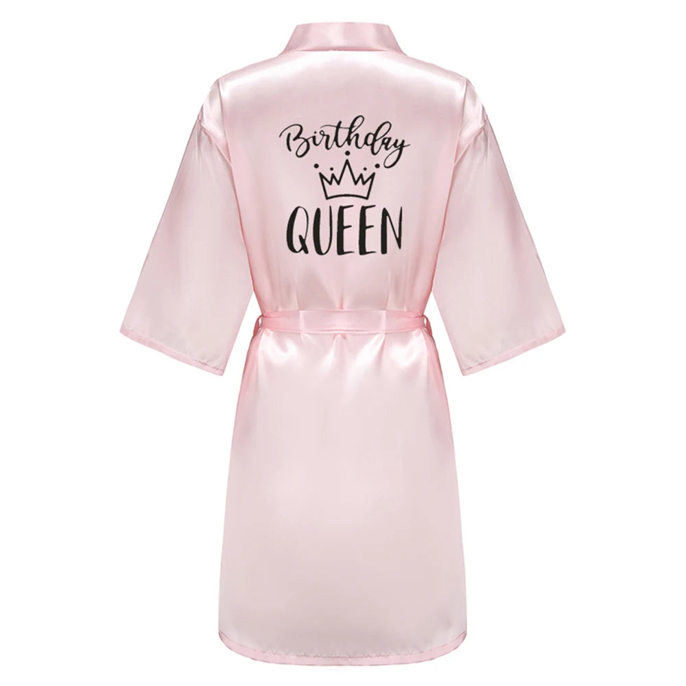 Satin Party Robe Kimono