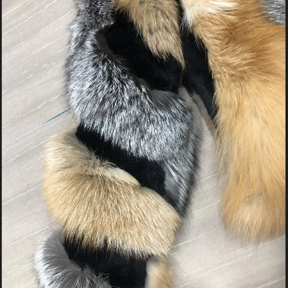 Real Fox Fur Jacket, Warm and