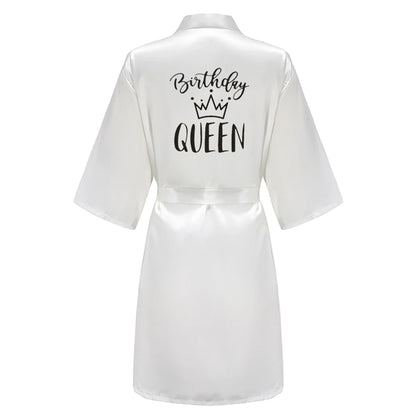 Satin Party Robe Kimono