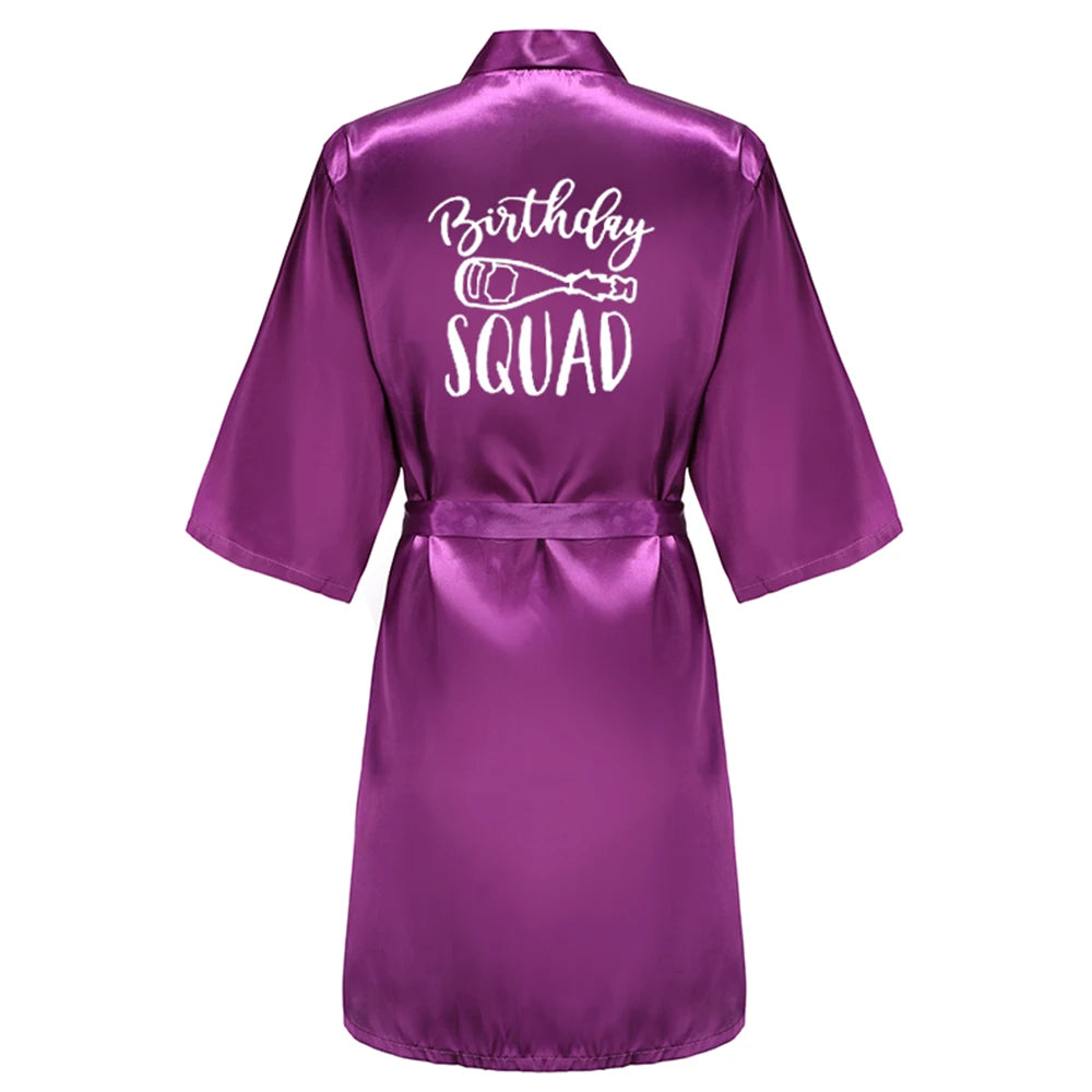 Satin Party Robe Kimono