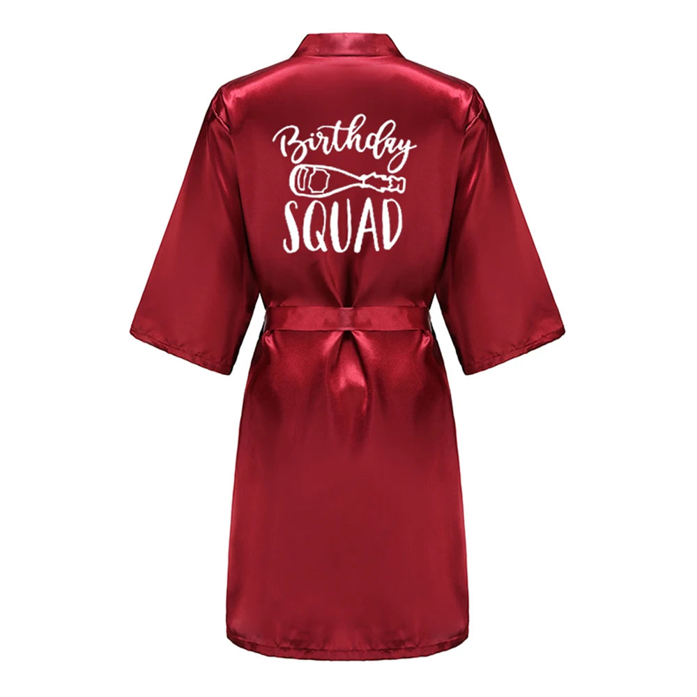 Satin Party Robe Kimono