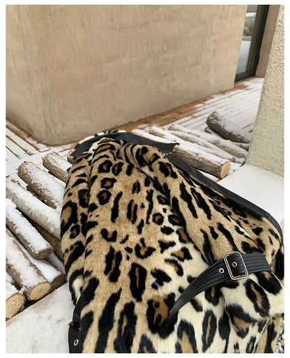 Lautaro Long Leopard Print Warm Fluffy