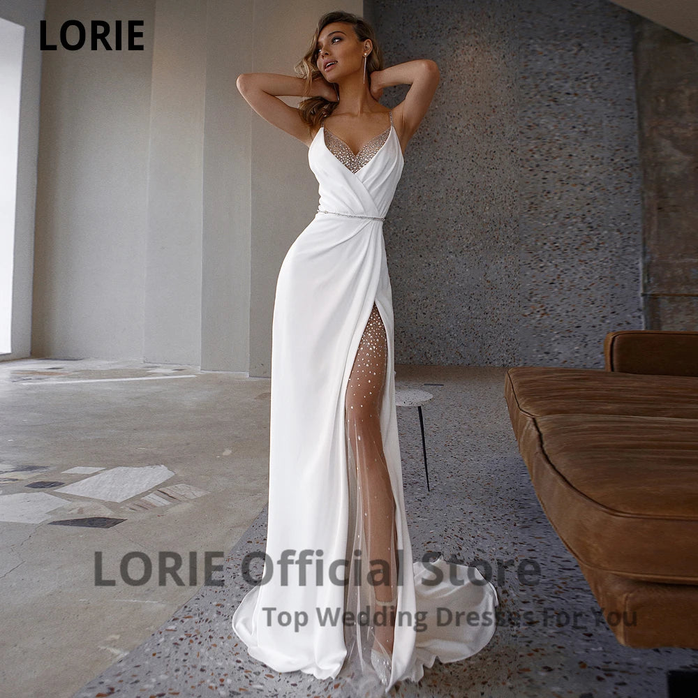 LORIE White Mermaid Wedding Dresses Soft
