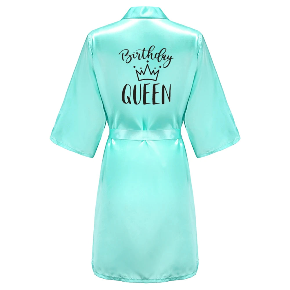 Satin Party Robe Kimono