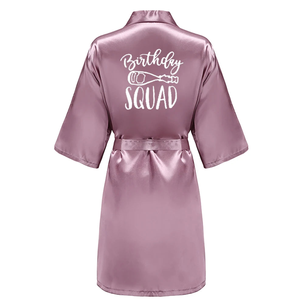 Satin Party Robe Kimono