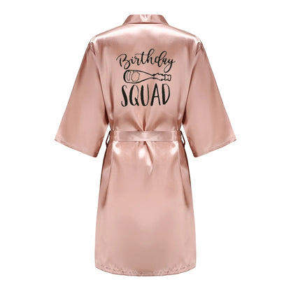 Satin Party Robe Kimono