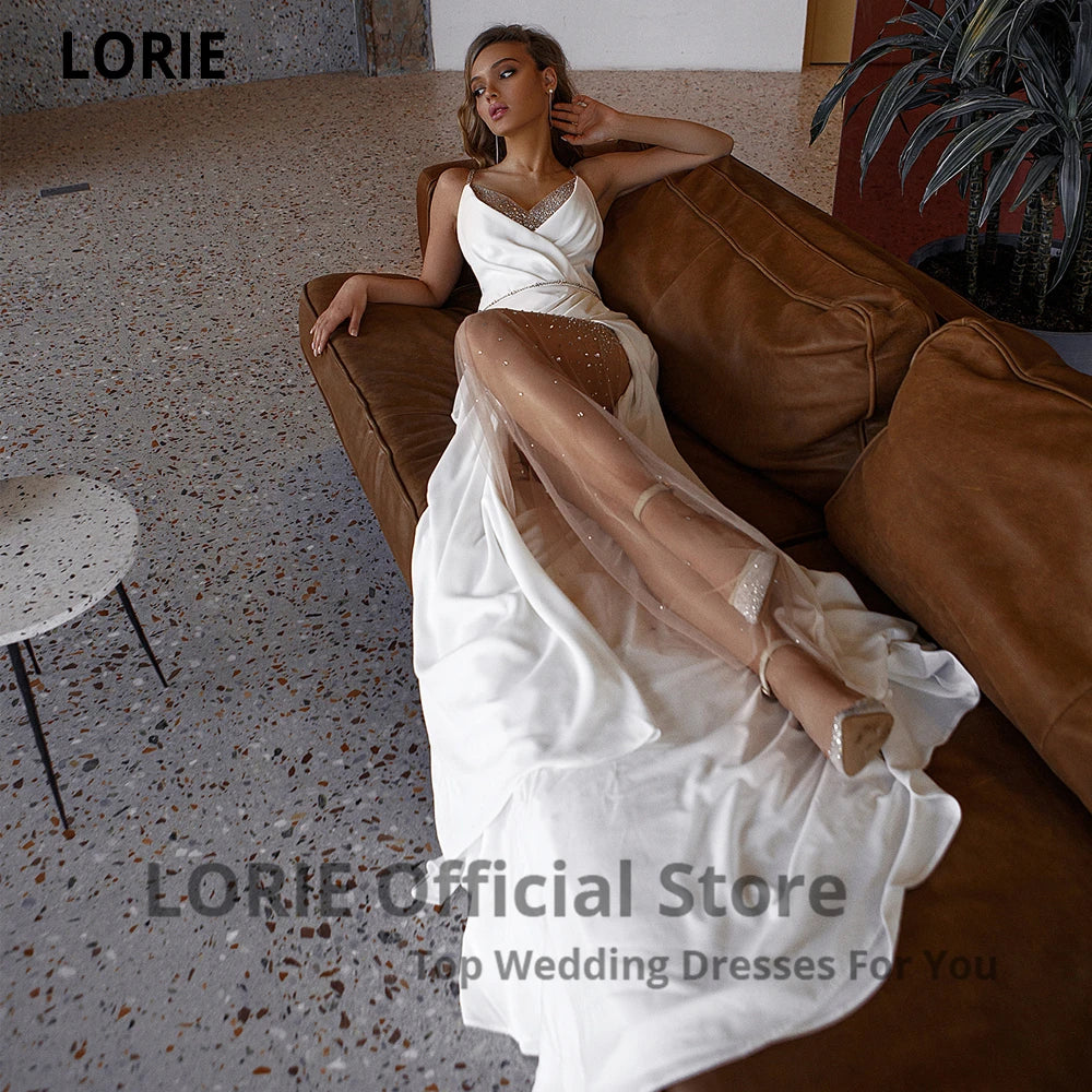 LORIE White Mermaid Wedding Dresses Soft