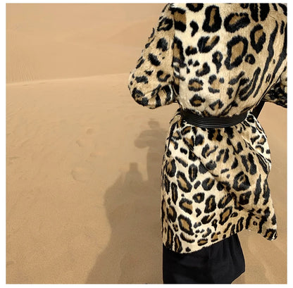 Lautaro Long Leopard Print Warm Fluffy