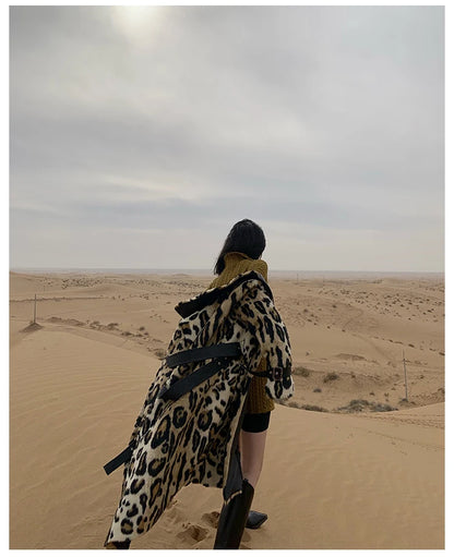 Lautaro Long Leopard Print Warm Fluffy