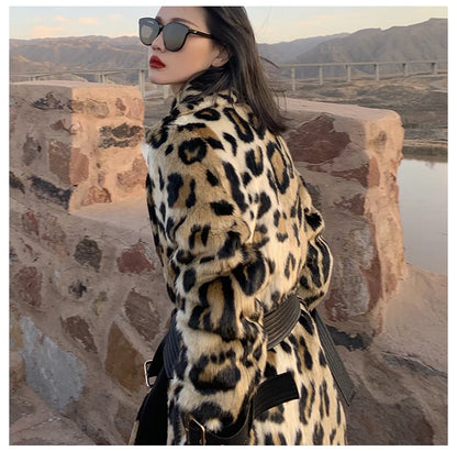 Lautaro Long Leopard Print Warm Fluffy