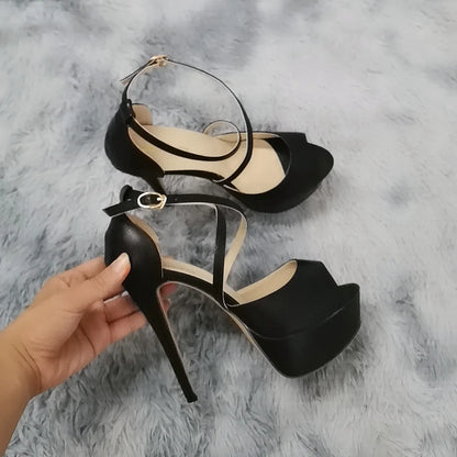 LOSLANDIFEN Pumps Nightclub Sandal Ultra Bride