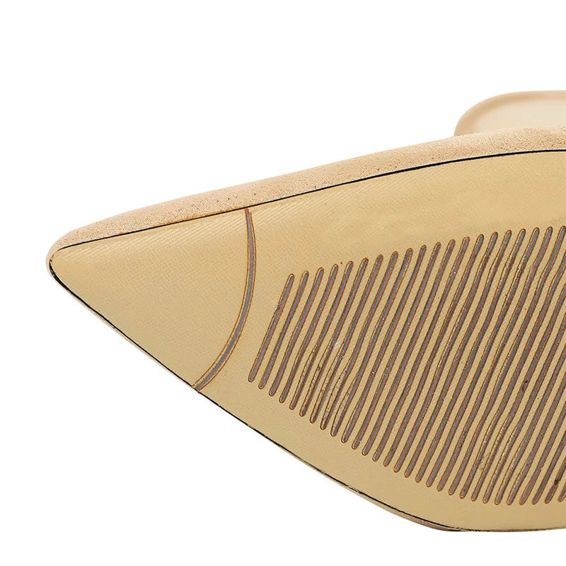 Eilyken Spring Autumn Sexy Mesh Women Ankle Boots Pointed Toe Fashion Zip Ladies Party Stiletto High Heels Shoes Size 34-40