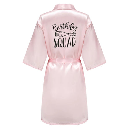 Satin Party Robe Kimono
