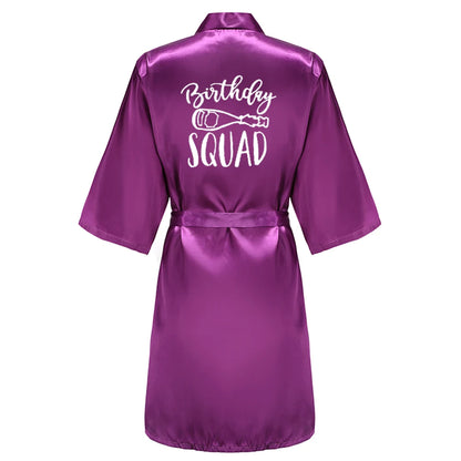 Satin Party Robe Kimono