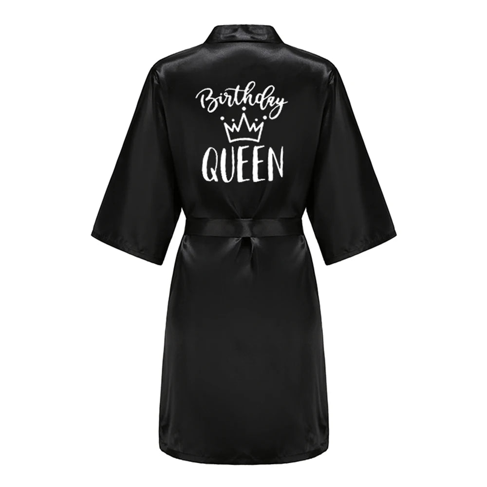 Satin Party Robe Kimono