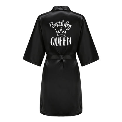 Satin Party Robe Kimono