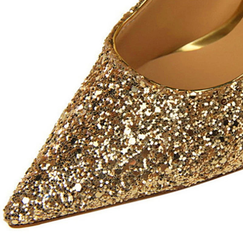 New Cinderella Shoes Bling Sequined Cloth