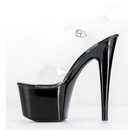 Platform Sandals PVC Transparent Slim Ultra