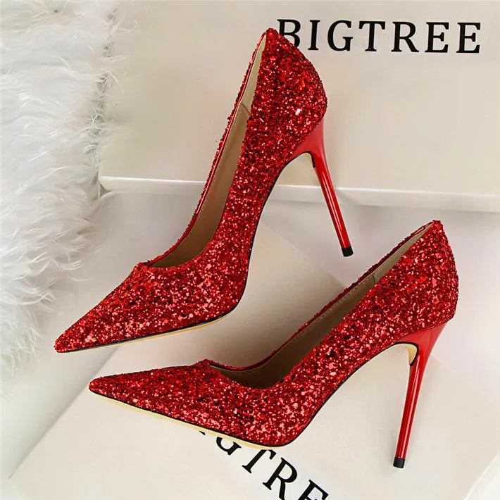 New Cinderella Shoes Bling Sequined Cloth