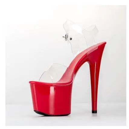 Platform Sandals PVC Transparent Slim Ultra