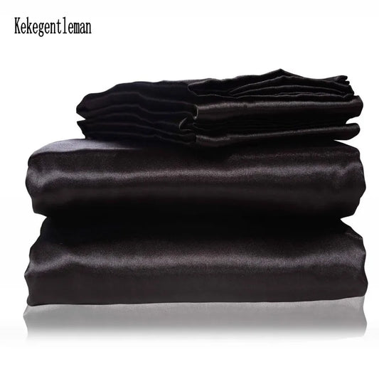 Luxury Satin Black Bedding Set