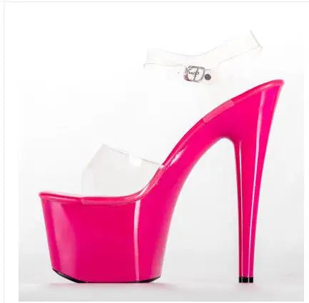 Platform Sandals PVC Transparent Slim Ultra